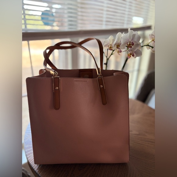 Pink and Brown Tote Bag - Picture 1 of 5